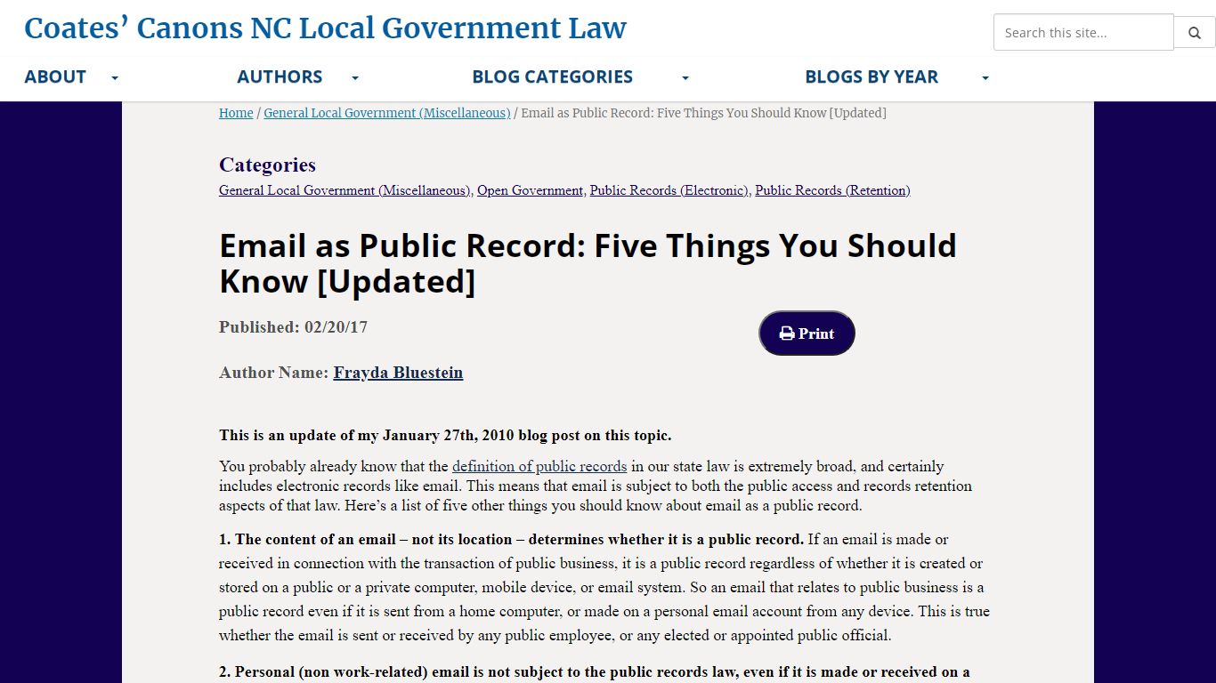 Email as Public Record: Five Things You Should Know [Updated]